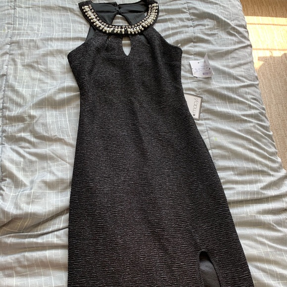 Teeze Me Long black sparkly dress/gown/ prom dress - Picture 2 of 7